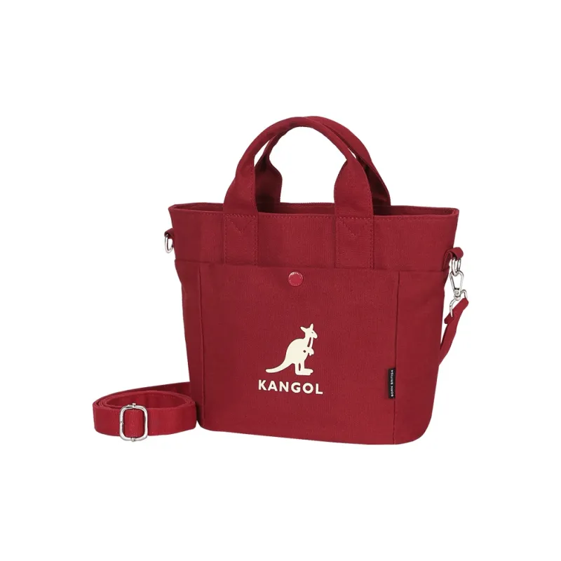 KANGOL Canvas Dumpling Bag Canvas Bag Crossbody Handbag Medium Size Unisex Red/Black/White-2