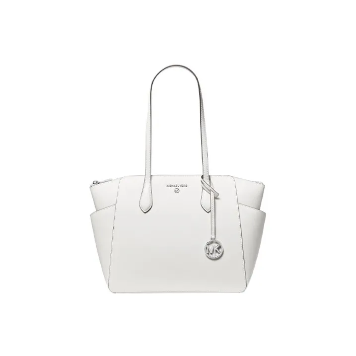 MICHAEL KORS Marylin Saffiano Leather Tote Bag Shopping Bag Shoulder Bag Handbag Medium Size Women's White-0