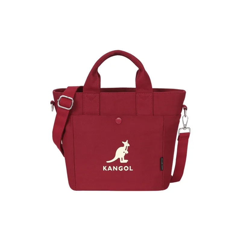 KANGOL Canvas Dumpling Bag Canvas Bag Crossbody Handbag Medium Size Unisex Red/Black/White-0