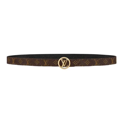 LOUIS VUITTON Leather Belts Women's Black