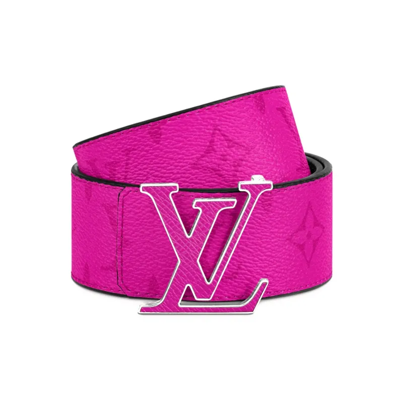 LOUIS VUITTON Letter Print Minimalist Style Fashion Trend Smooth Buckle Men's Width 4cm-2
