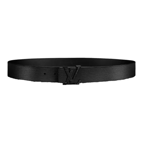 LOUIS VUITTON Leather Belts Men Black