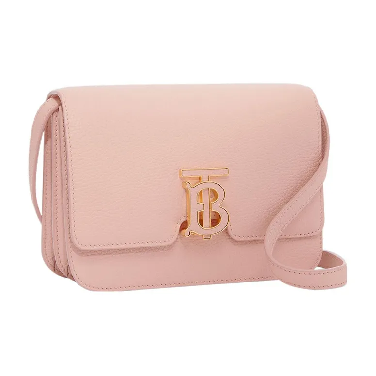 Burberry Lola Lola Bag Calfskin Shoulder Bag Crossbody Bag Small Size Women's Pink-2