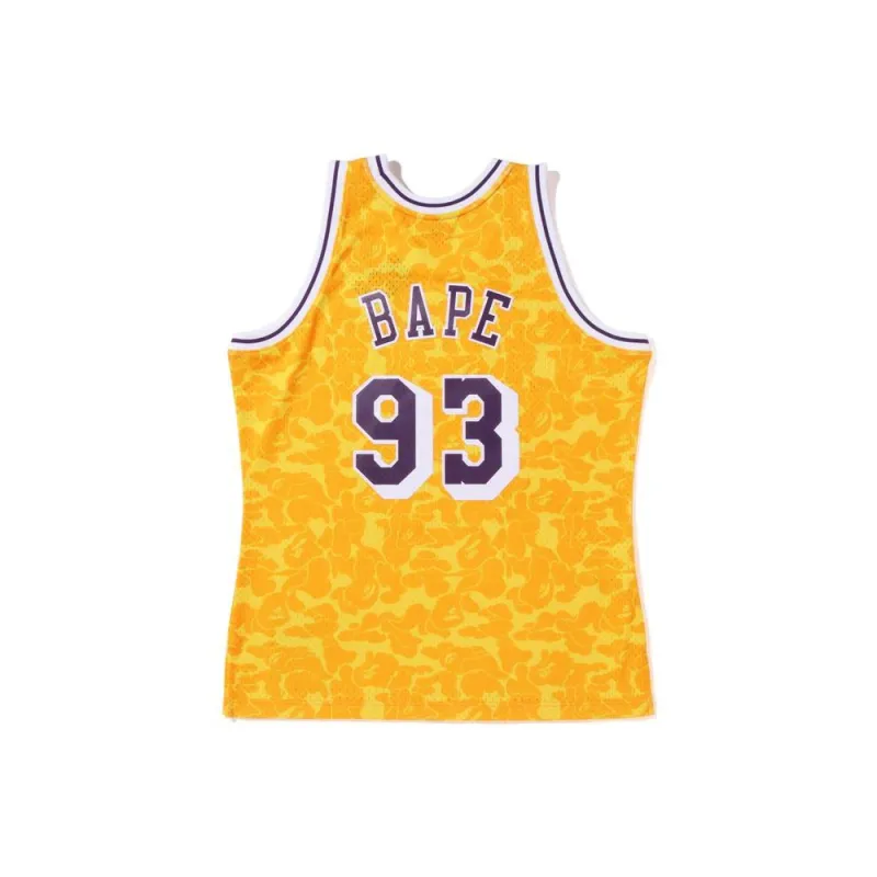 Bape X Mitchell & Ness Los Angeles Lakers Jersey-3