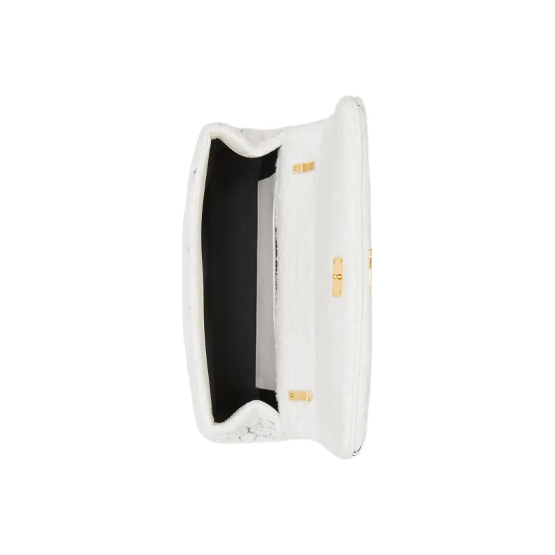 Burberry Lola Lola Bag Lambskin Decoration Shoulder Bag Crossbody Bag Small Size Women's White-3
