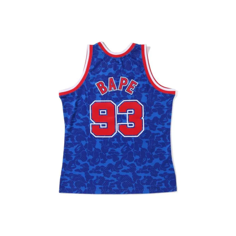 Bape X Mitchell & Ness New Jersey Nets Jersey-3