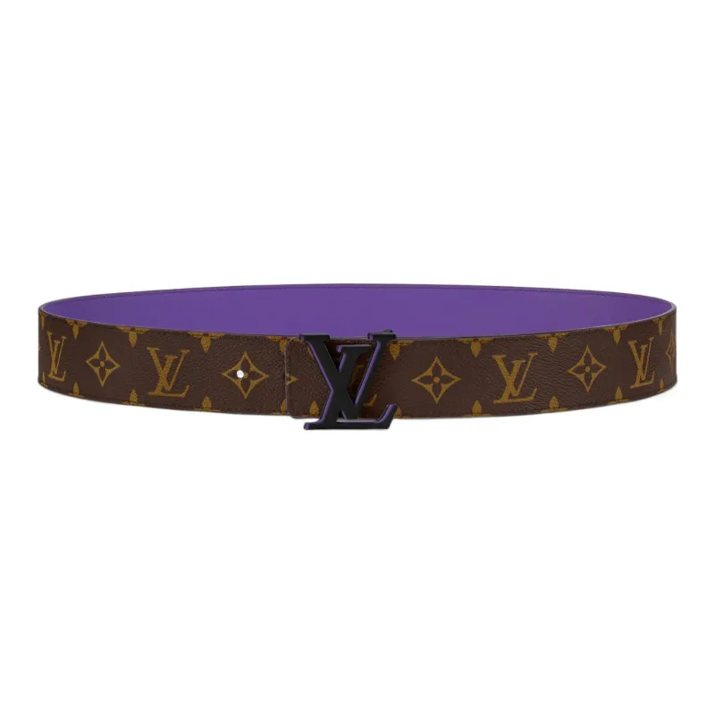 LOUIS VUITTON Cow Leather Belts Men's Width 4cm-1