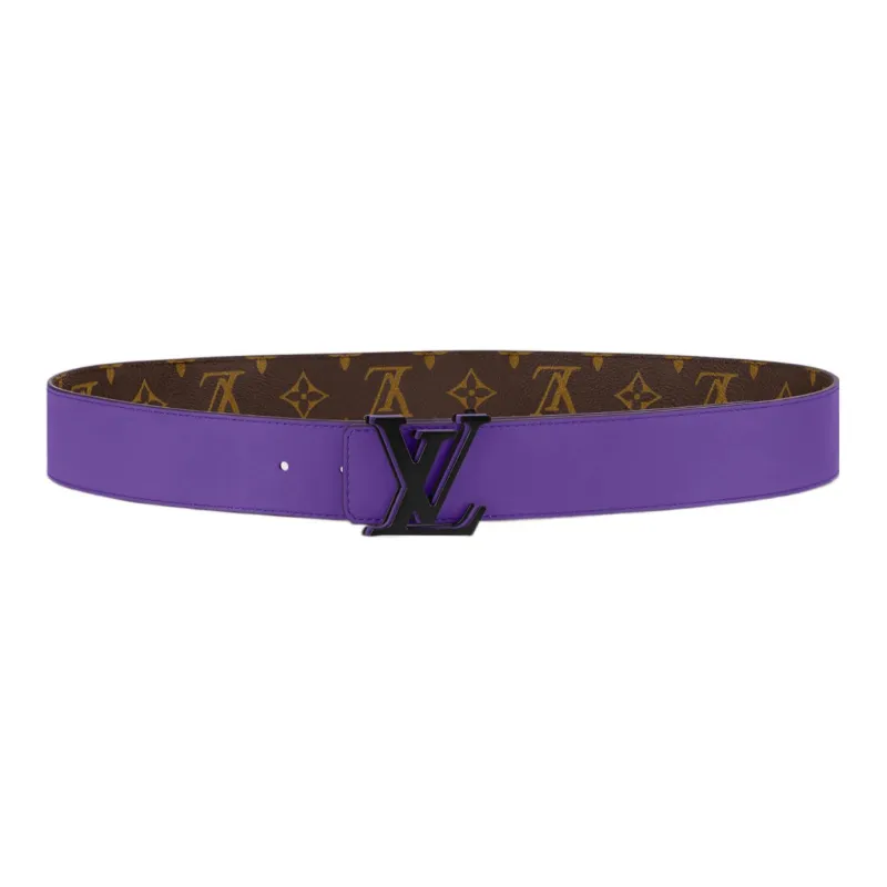 LOUIS VUITTON Cow Leather Belts Men's Width 4cm-2