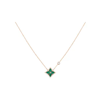 LOUIS VUITTON Color Blossom Bb Star Pendant Pink Gold Malachite And Diamond