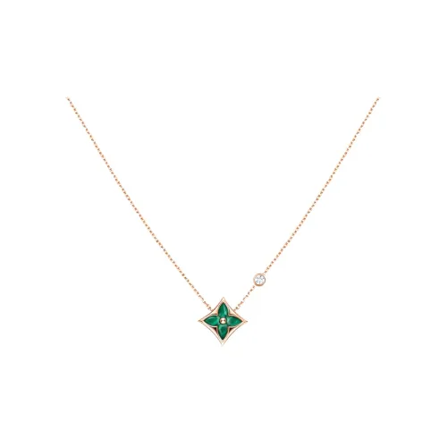 LOUIS VUITTON Necklaces Women's Green/Gold