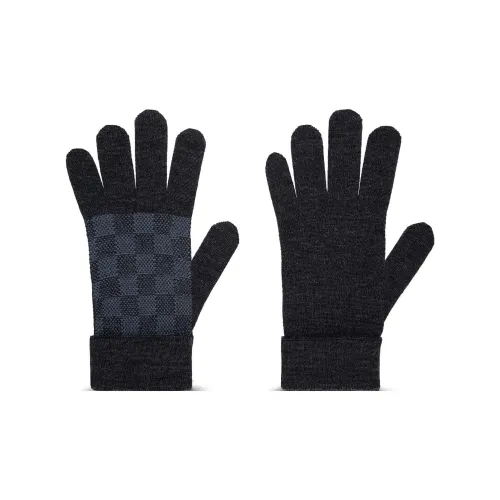 LOUIS VUITTON Knit Gloves Men Black