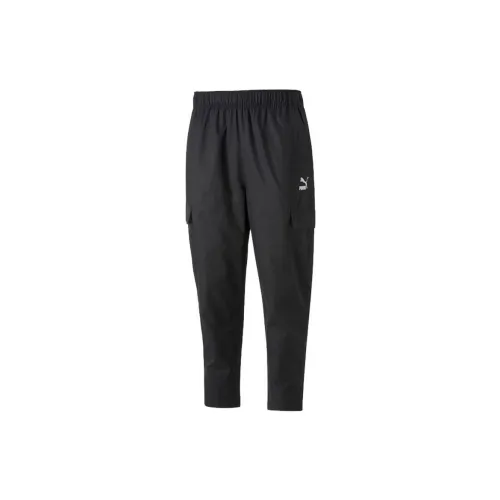 PUMA With Embroidered Knitted Sweatpants Men Black