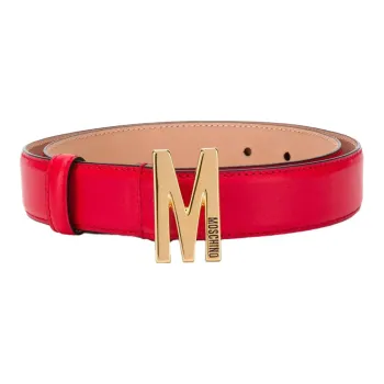 MOSCHINO M Logo-plaque Belt