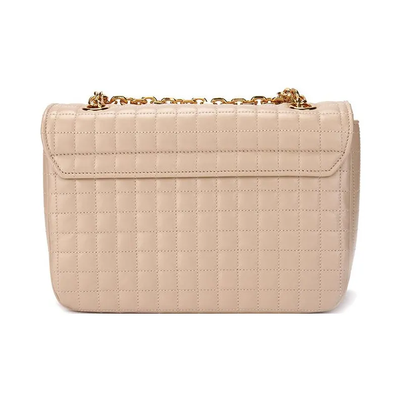 CELINE Leather Small Square Bag Shoulder Bag, Crossbody Bag Regular Women's Nude-1