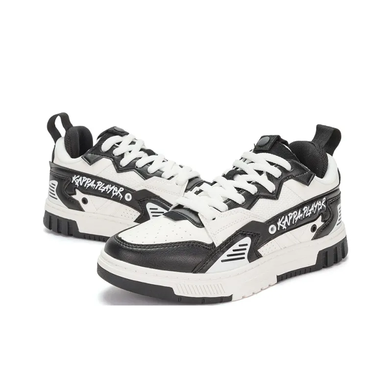 Kappa Low Top Skateboard Shoes Unisex Black White-4