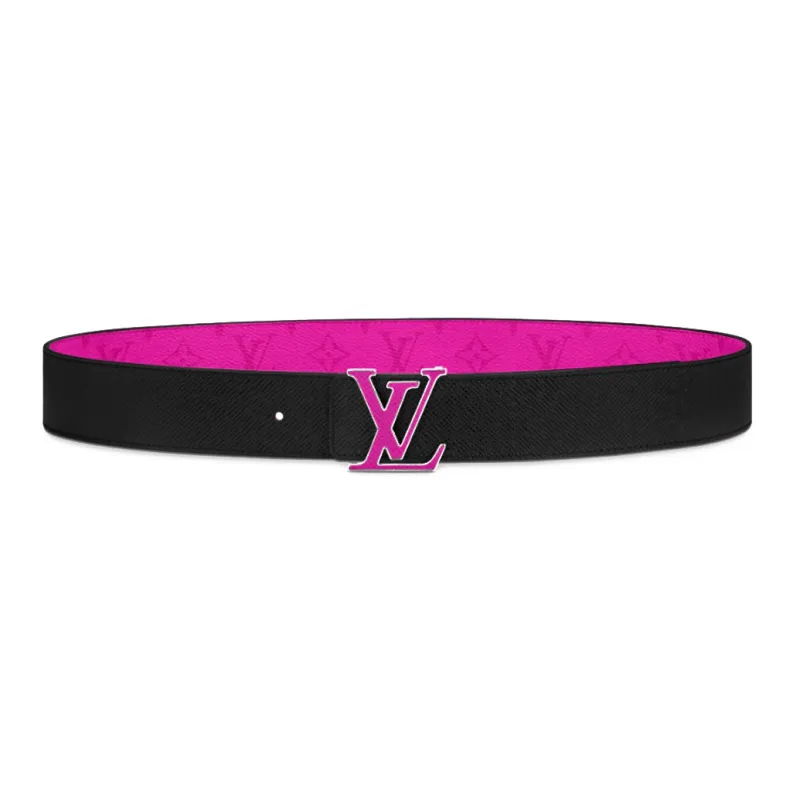 LOUIS VUITTON Letter Print Minimalist Style Fashion Trend Smooth Buckle Men's Width 4cm-1