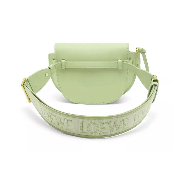 LOEWE Gate Soft Cow Leather Jacquard Shoulder Bag Crossbody Bag Mini Women's Light Green-3