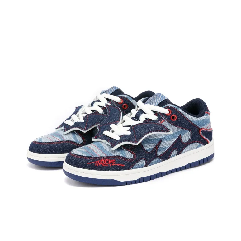 Circlecustom FZ1 'LAMBO' Low-Top Skateboard Shoes Unisex Denim Blue-1