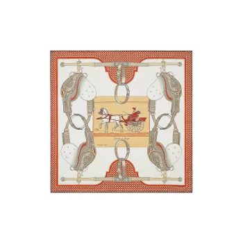 HERMES Mulberry Silk Scarves Women's