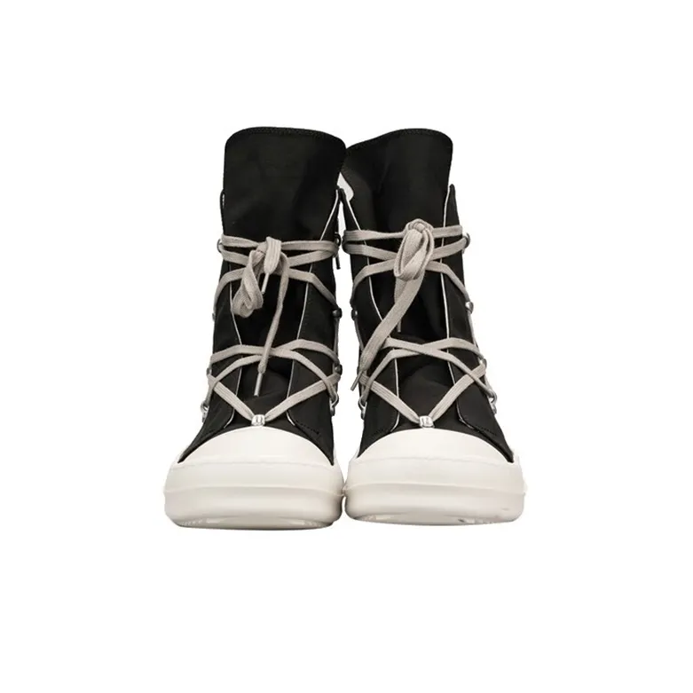 Rick Owens DRKSHDW Strobe Cotton Denim Hexa High Black Milk Women's-3