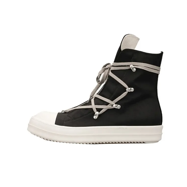 Rick Owens DRKSHDW Strobe Cotton Denim Hexa High Black Milk Women's-0