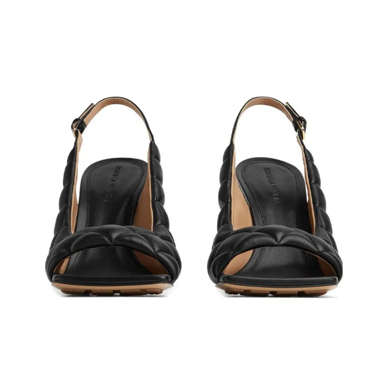 Bottega Veneta Padded One Strap Sandals Women's Black-2