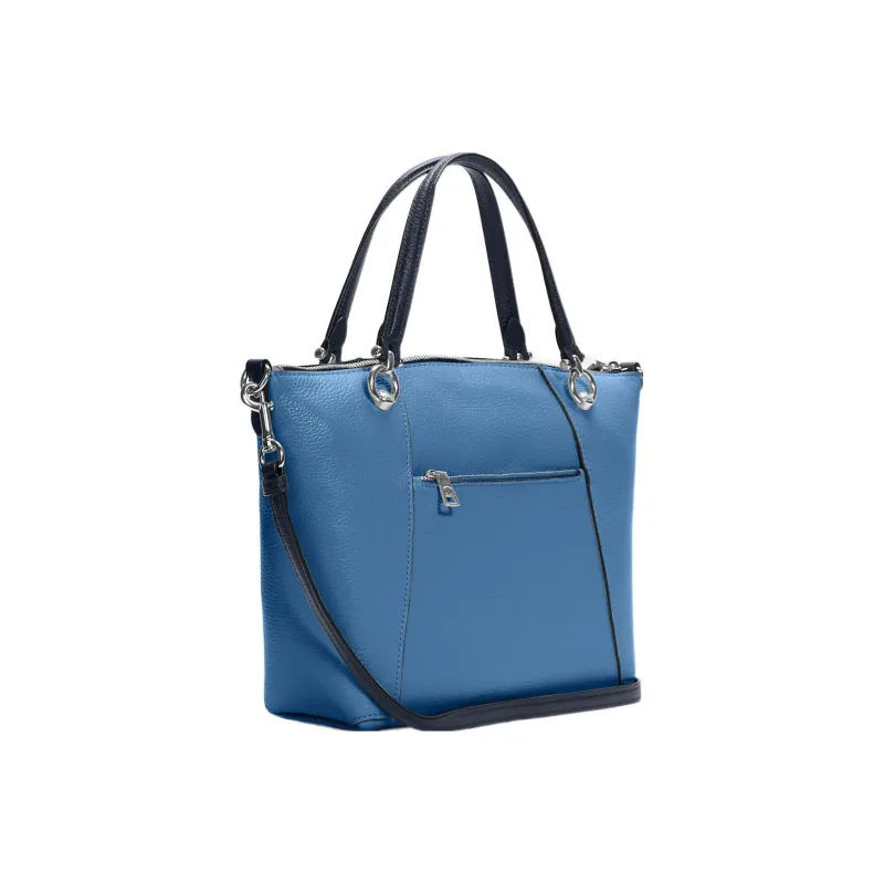 COACH Kacey Genuine Leather Briefcase Shoulder Bag Crossbody Bag Handbag Medium Size Women's Sky Blue-1