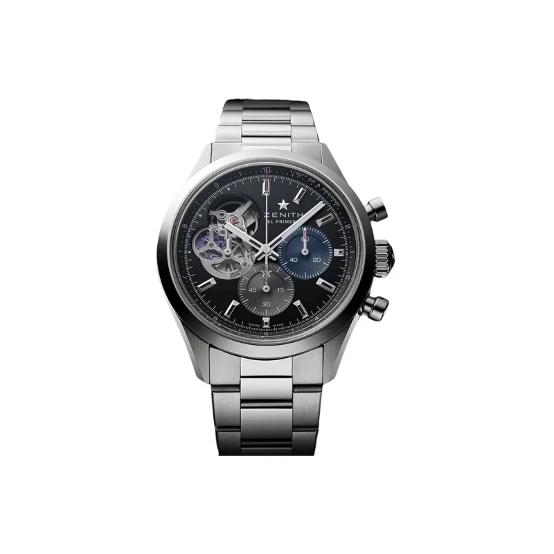 ZENITH Chronomaster Sport Flagship Collection Automatic Mechanical Movement Unisex Watch 39.5mm 39mm Black Dial-0