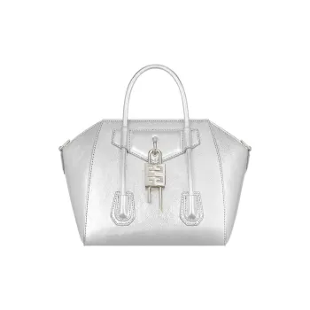 Givenchy Antigona Calfskin Shoulder Bag, Crossbody Bag, Handbag Mini Women's Silver