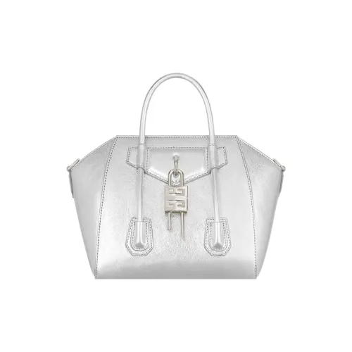 Givenchy Antigona Calfskin Shoulder Bag, Crossbody Bag, Handbag Mini Women's Silver
