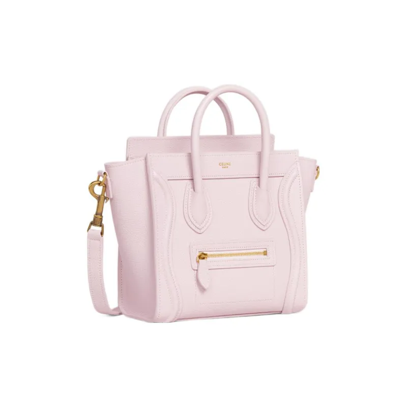CELINE Luggage Drumhead Calfskin Smile Bag Shoulder Bag Crossbody Bag Handbag Extra Mini Women's Pink-1