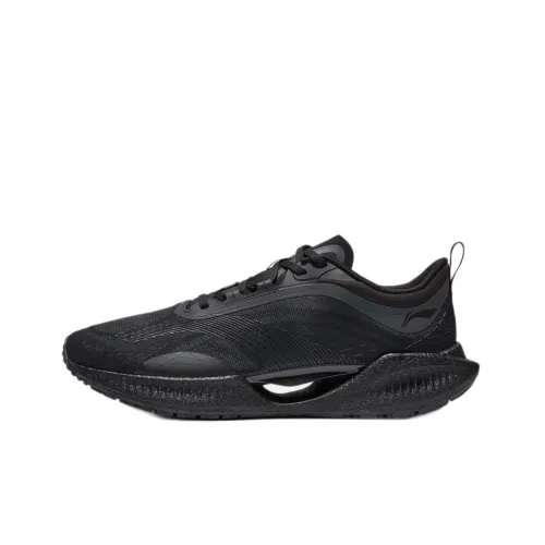 LiNing Super Light 19 Cushioning Anti Slip And Wear Resistant Reflective Low Top Running Shoes Men's Black