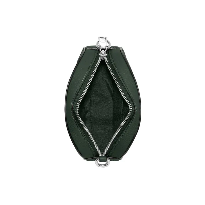 COACH Serena Pebbled Leather Shoulder Bag, Crossbody Bag Mini Women's Dark Green-2