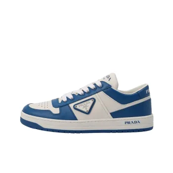 PRADA Low Top Stylish Skateboarding Shoes Women's White Blue