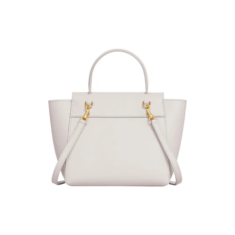 CELINE Grained Calfskin Catfish Bag Fanny Pack Handbag Shoulder Bag Crossbody Bag Women's White-1