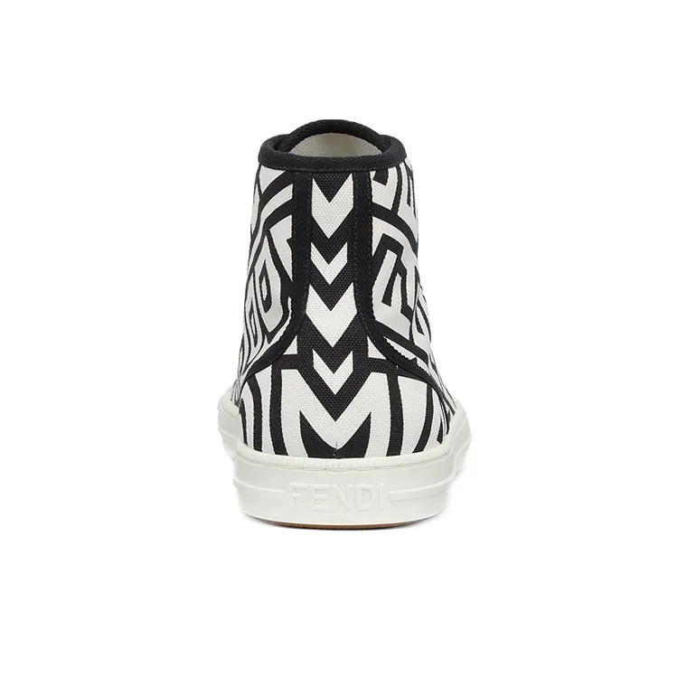 FENDI By Marc Jacobs Domino High Tops Black White Canvas-3