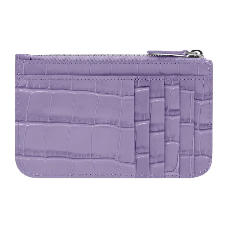 Balenciaga Cash Cow Leather Coin Purse Card Clip Card Holder Large Size Women's Purple Lilac-1