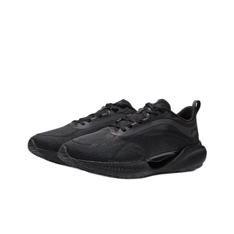 LiNing Super Light 19 Cushioning Anti Slip And Wear Resistant Reflective Low Top Running Shoes Men's Black-2