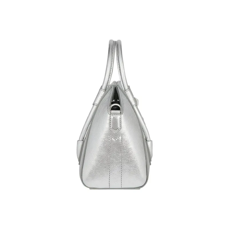 Givenchy Antigona Calfskin Shoulder Bag, Crossbody Bag, Handbag Mini Women's Silver-1