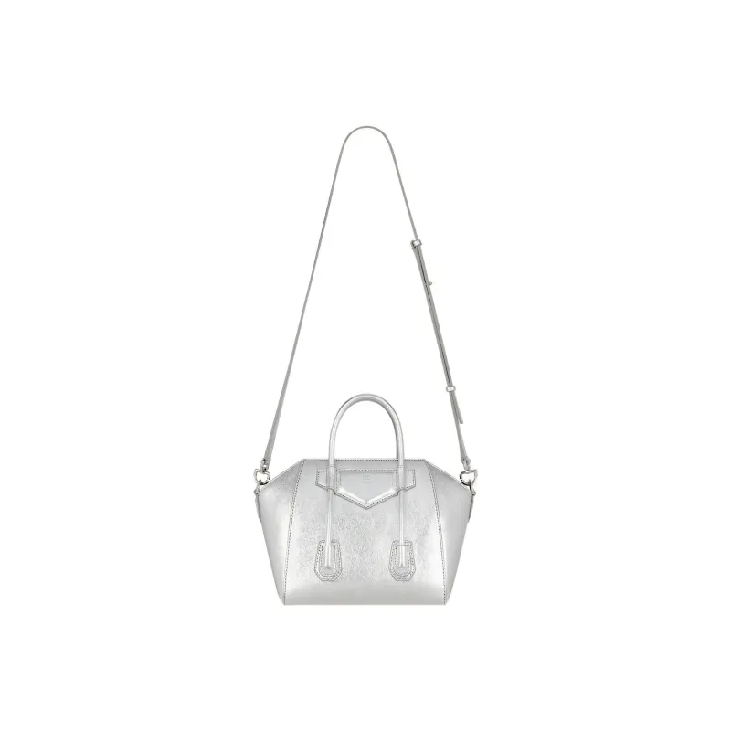 Givenchy Antigona Calfskin Shoulder Bag, Crossbody Bag, Handbag Mini Women's Silver-2