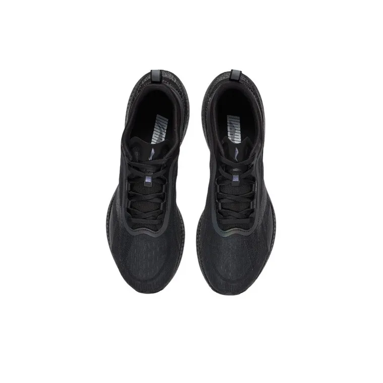 LiNing Super Light 19 Cushioning Anti Slip And Wear Resistant Reflective Low Top Running Shoes Men's Black-3