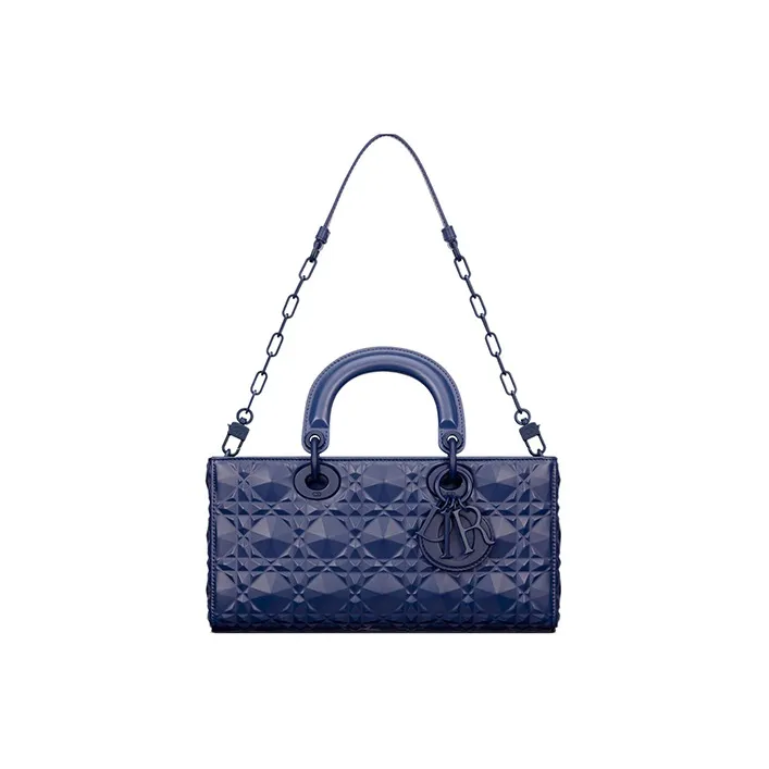 DIOR Lady D-JOY Cow Leather Daisie Bag Shoulder Bag Crossbody Bag Handbag Medium Size Women's Royal Blue-1