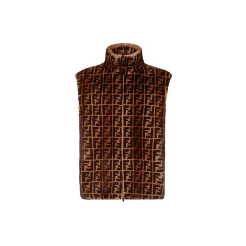 FENDI Vests Men Brown