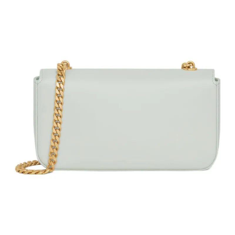 CELINE Triomphe Shiny Cow Leather Shoulder Bag, Handbag, Shoulder Bag Women's Light Green-2