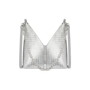 Givenchy Cut out Sheepskin Portable Crossbody Bag, Shoulder Bag Mini Women's Silver