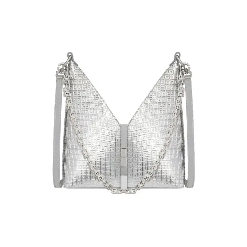 Givenchy Cut out Sheepskin Portable Crossbody Bag, Shoulder Bag Mini Women's Silver