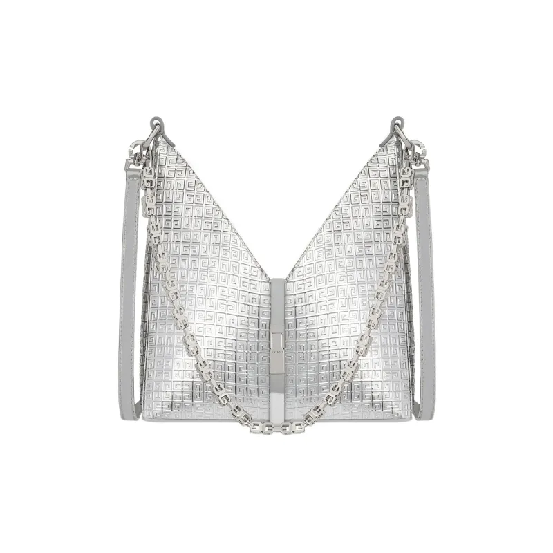 Givenchy Cut out Sheepskin Portable Crossbody Bag, Shoulder Bag Mini Women's Silver-0