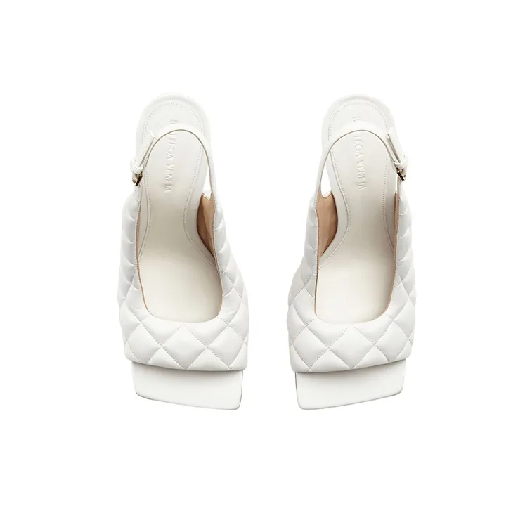 Bottega Veneta Padded Strap Sandals Women's White-1