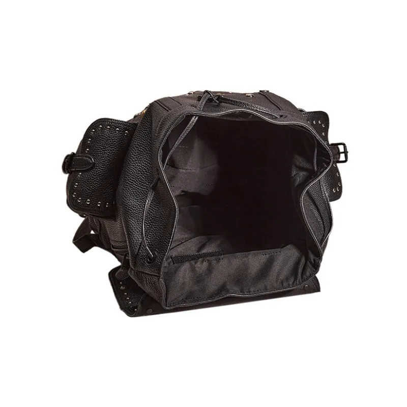 COACH Metropolitan Pebbled Leather Backpack Medium Size Men's Black-2
