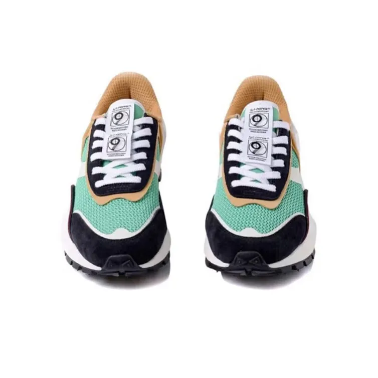 LiNing Fangyuan Eternal Running Shoes Women's Low Top Jade Frost Green/Black/Flower Mouse Brown-2